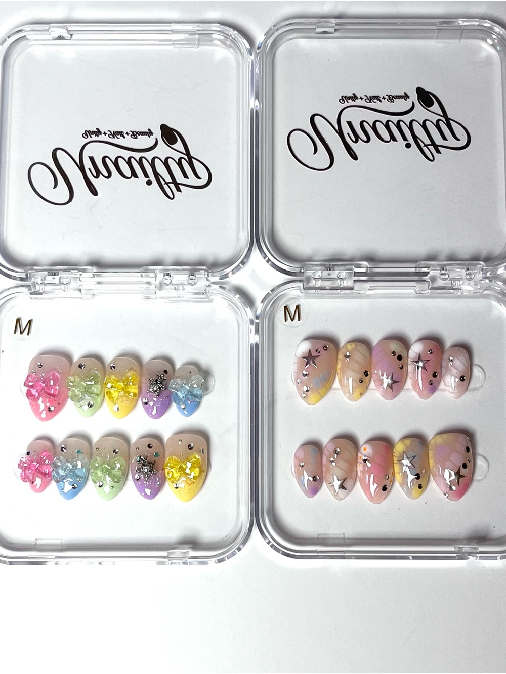 Unailty Luxury 3D Press On Nail Bundle M Medium Fairycore Cloud